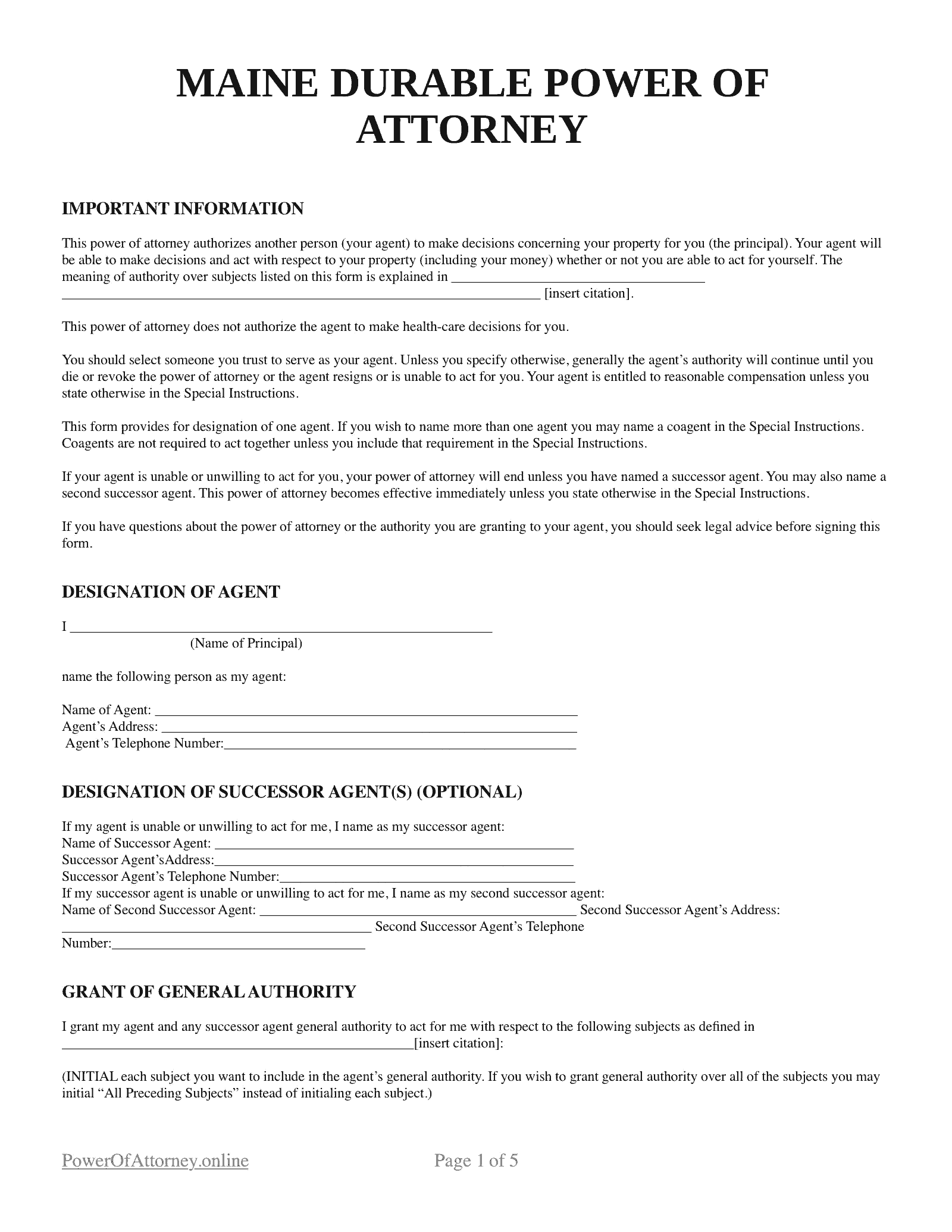 durable-poa-maine-sample