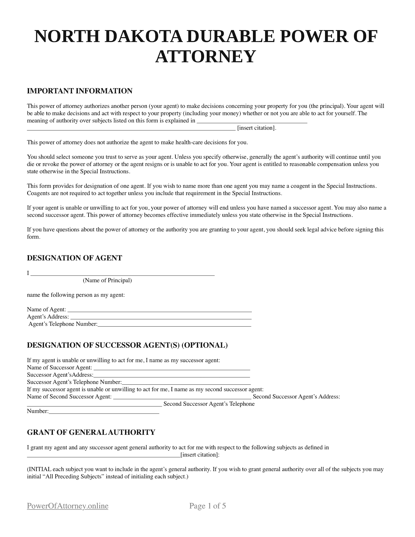 durable-poa-north-dakota-sample